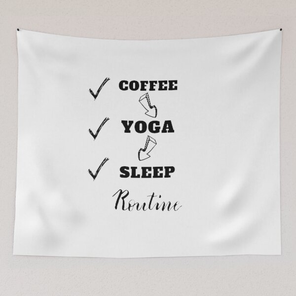 Item preview, Coffe yoga sleep, repeat designe designed and sold by SenhajiWorld.