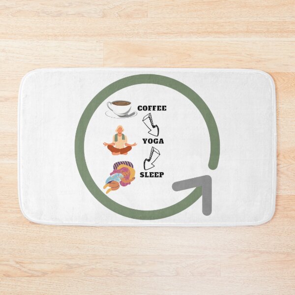 Item preview, Coffe yoga sleep, repeat designe designed and sold by SenhajiWorld.