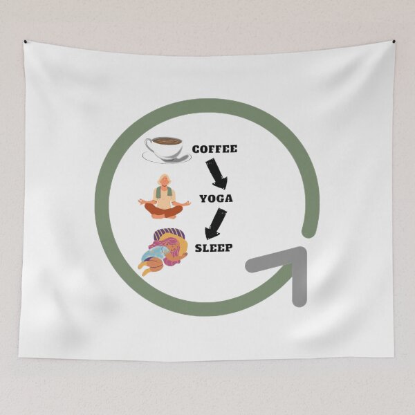 Item preview, Copy of Coffe yoga sleep, repeat design designed and sold by SenhajiWorld.