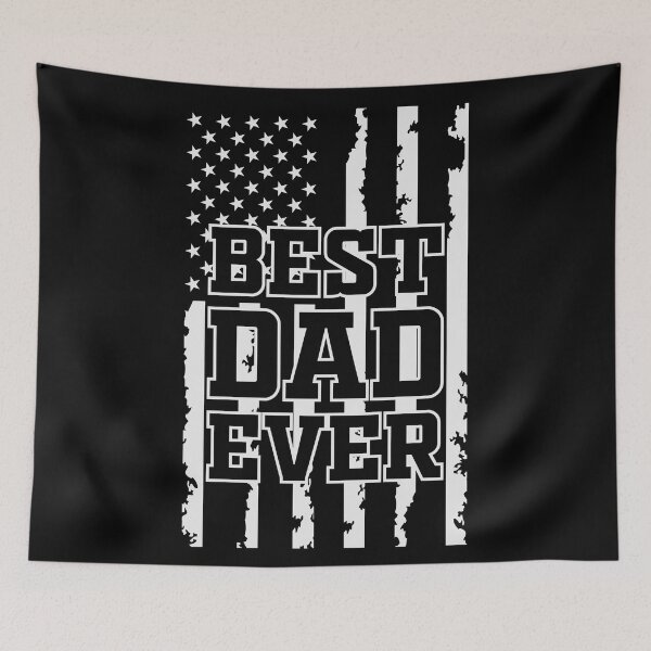 Item preview, Best Dad With Us American Flag designed and sold by Sunset Design.