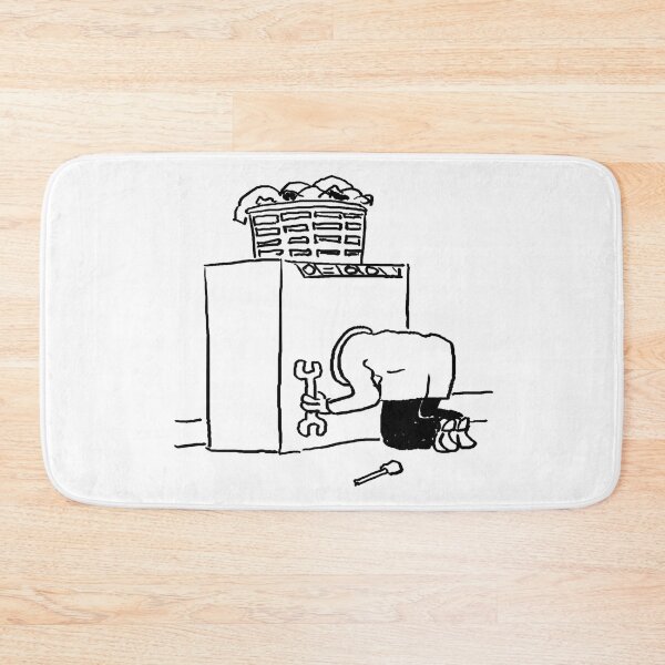 Item preview, Washing Machine Repairs Illustration - An Engineer is Repairing a Washing Machine designed and sold by NigelSutherland.