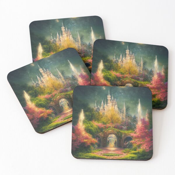Item preview, Night Castle, Magic Fountain, Fairy Garden designed and sold by SunDoor Art.
