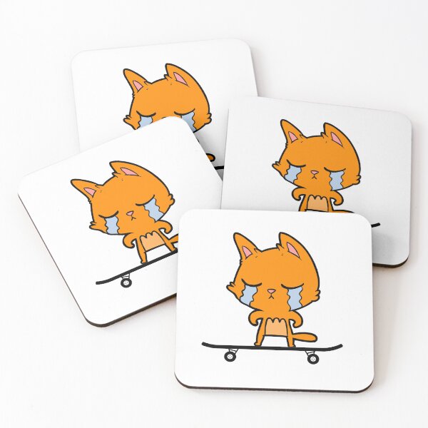 Item preview, Sad Cat doing a Kick Flip designed and sold by Jadir.