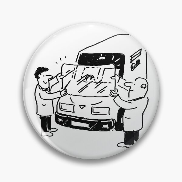 Item preview, Windscreen Repairs Illustration - Two Men are Replacing a Vehicle Windscreen designed and sold by NigelSutherland.