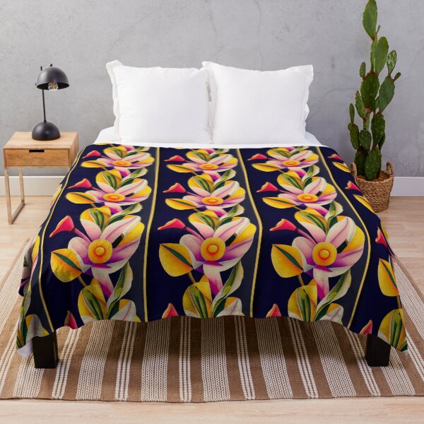 Item preview, Art Deco Striped Floral Pattern designed and sold by DesArtStudio.