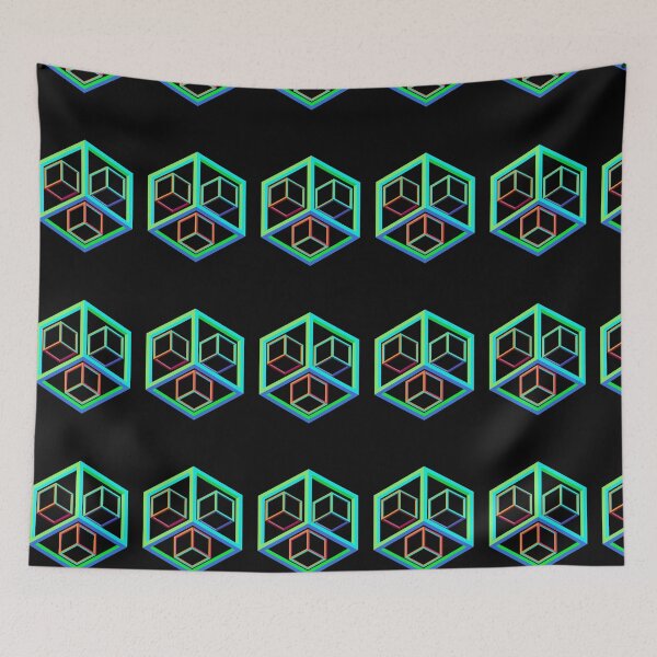 Item preview, OPTICAL ILLUSION LIGHT COLORFUL CUBES designed and sold by sailorsam1805.
