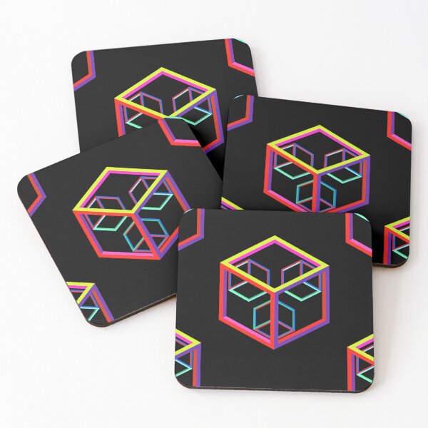 Item preview, BEAUTIFUL OPTICAL ILLUSION LIGHT COLORFUL CUBES designed and sold by sailorsam1805.