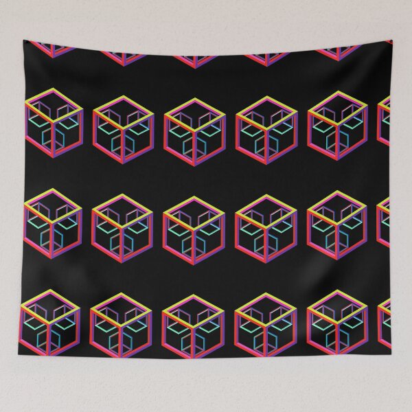 Item preview, BEAUTIFUL OPTICAL ILLUSION LIGHT COLORFUL CUBES designed and sold by sailorsam1805.
