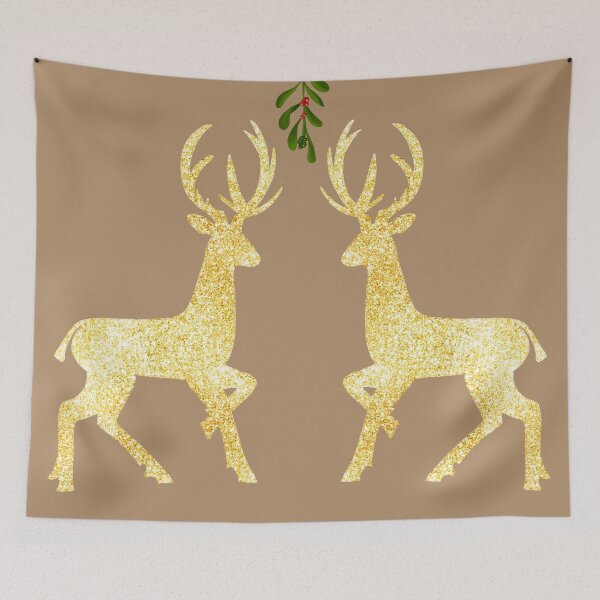 Item preview, Beautiful Christmas Reindeer Pattern - Reindeer under the mistletoe designed and sold by Anakathrin.