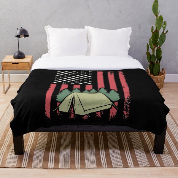 Item preview, Camping with american flag designed and sold by Sunset Design.