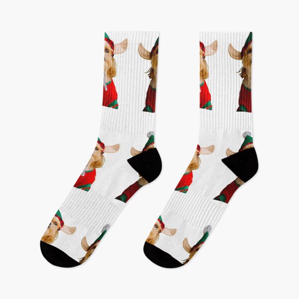 Item preview, Cute puppy dressed up as a Christmas elf. White background. designed and sold by janesg.
