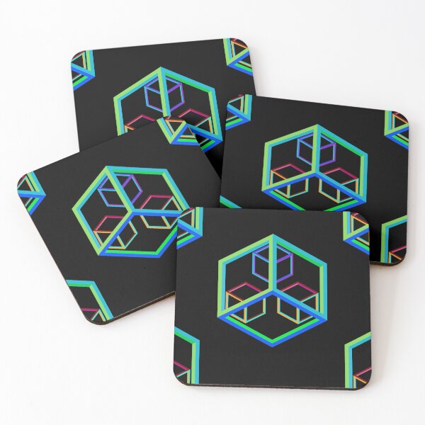 Item preview, WEIRD OPTICAL ILLUSION LIGHT COLORFUL CUBES designed and sold by sailorsam1805.