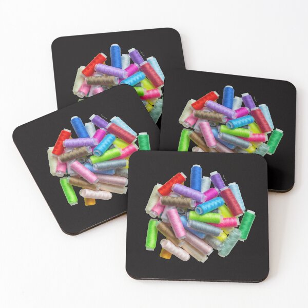 Item preview, Coloured cotton reels with black background. designed and sold by janesg.