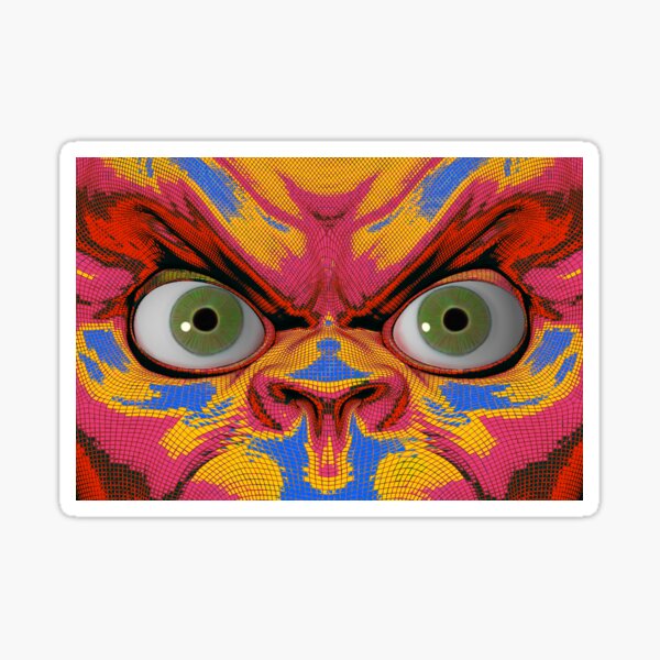 Frightful Face in Marvellous Mosaic Sticker