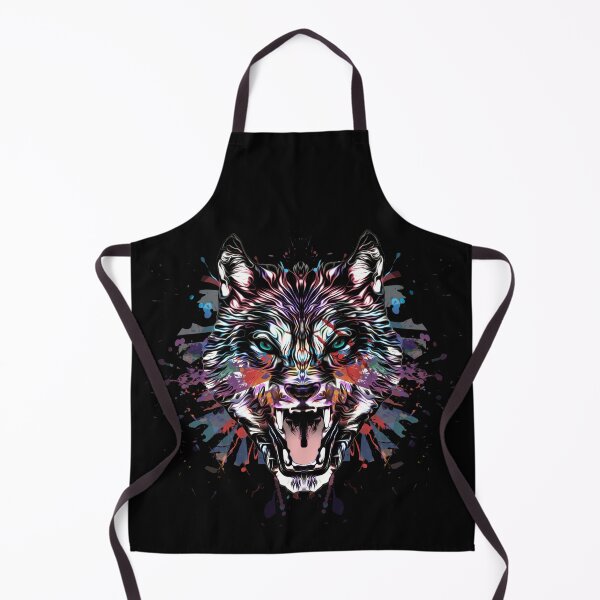 Item preview, Painted wolf face designed and sold by Zip-Zup.