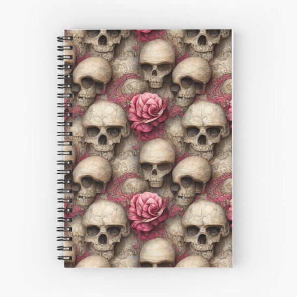 Item preview, Many skulls with pink roses, graveyard, rest in peace designed and sold by TreasuryOE.