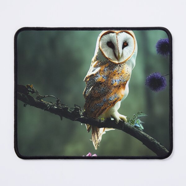 Item preview, Colorful barnowl sitting on a branch designed and sold by RK - Shop.