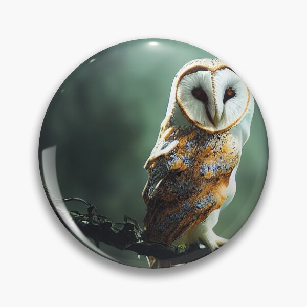 Item preview, Colorful barnowl sitting on a branch designed and sold by RK - Shop.