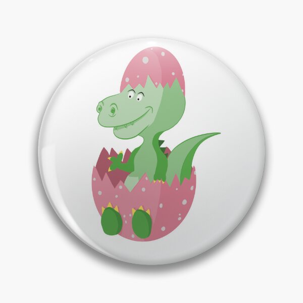 Item preview, A kawaii dinosaur hatched from a pink egg designed and sold by wildpiksel.
