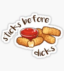 Sticks before Dicks Sticker