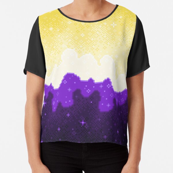 Nonbinary Pride Flag Galaxy Chiffon Top