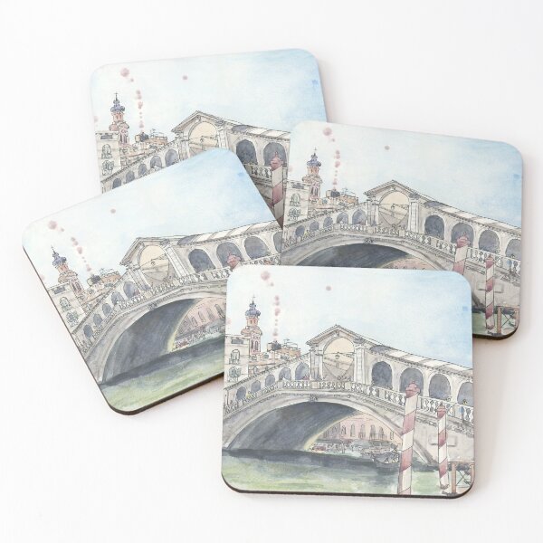 Item preview, Ponte di Rialto Venice in watercolour designed and sold by Art by Jane and James.