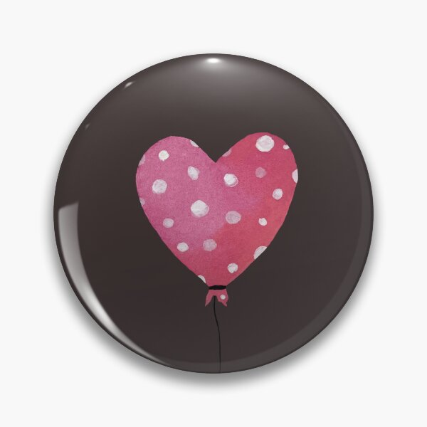 Artikelvorschau, cute heart pink balloon dark background entworfen und verkauft von Yana Mustafina | Boho Soulful Designs.