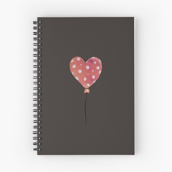 Item preview, love balloon with dot on dark background designed and sold by Yana Mustafina | Boho Soulful Designs.