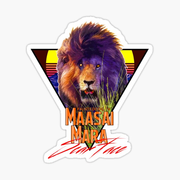 Scarface of the Masaai Mara Sticker