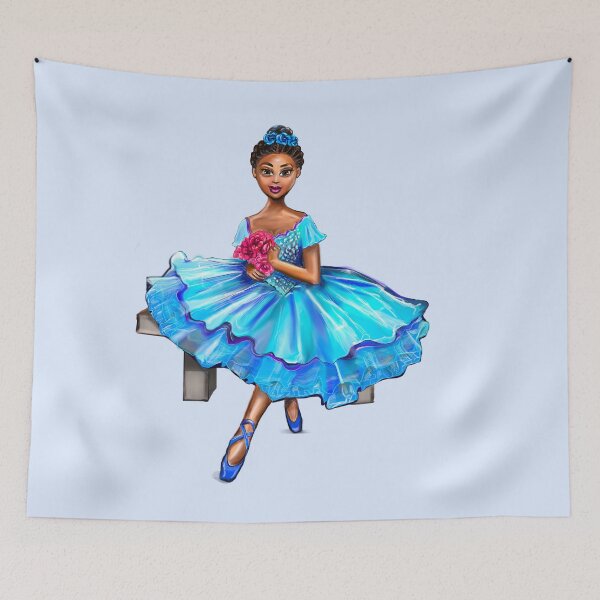 Item preview, African American, Black ballerina girls with corn rows dancing 5 !  This black girl loves dance Afro hair dark brown skin tutu. Love Ballet designed and sold by Artonmytee.