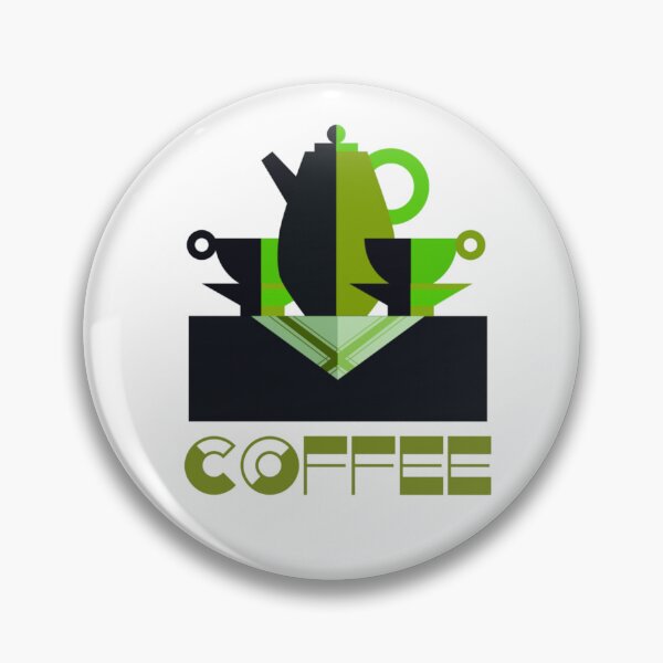 Item preview, Retro coffee print in green designed and sold by LaylaEvans1.