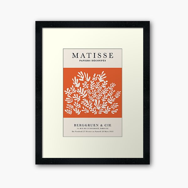 Item preview, Henri Matisse Flower, Paper Decoupes Art new orange, Matisse Cutout's, Matisse inspired sheaf designed and sold by re-make-.