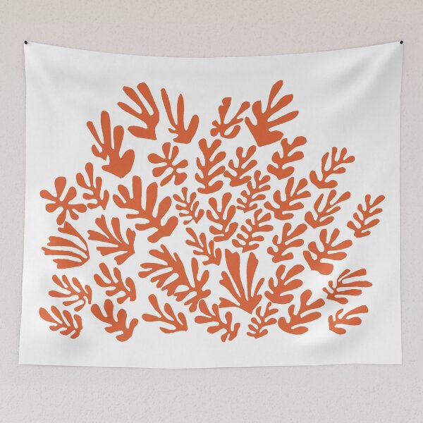 Item preview, Henri Matisse Flower, Paper Decoupes Art new orange, Matisse Cutout's, Matisse inspired sheaf designed and sold by re-make-.