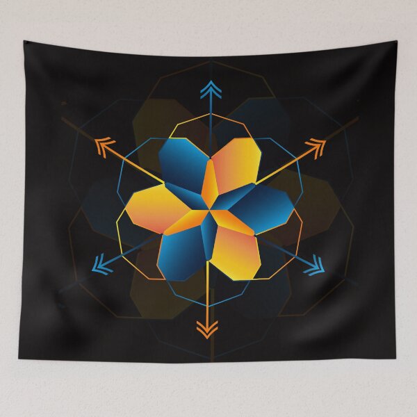 Item preview, Abstract Nonagon Ornament with Arrow designed and sold by Viability Creative.