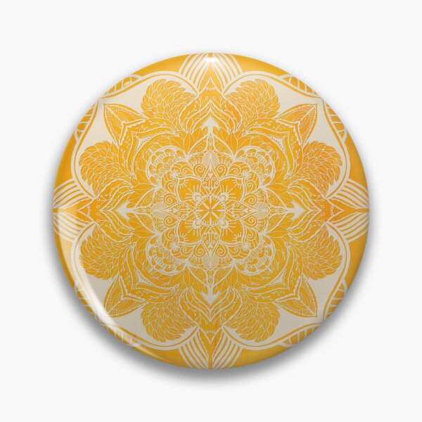 Artikelvorschau, Scherenschnitt-Mandala - weiß orange gelb entworfen und verkauft von Shelley Winters.