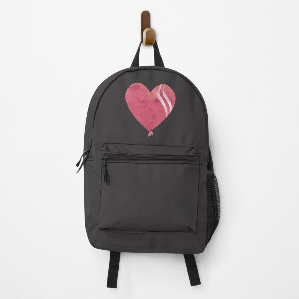 Item preview, Cute pink heart balloon on dark background designed and sold by Yana Mustafina | Boho Soulful Designs.
