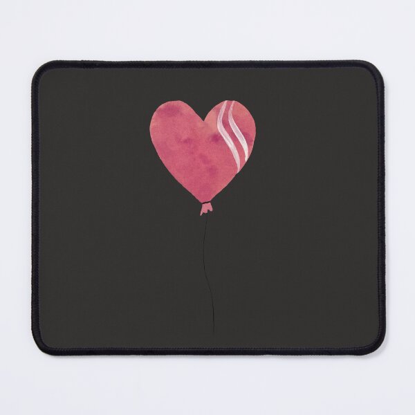Item preview, Cute pink heart balloon on dark background designed and sold by Yana Mustafina | Boho Soulful Designs.