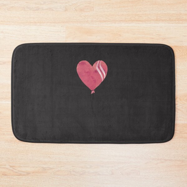 Item preview, Cute pink heart balloon on dark background designed and sold by Yana Mustafina | Boho Soulful Designs.