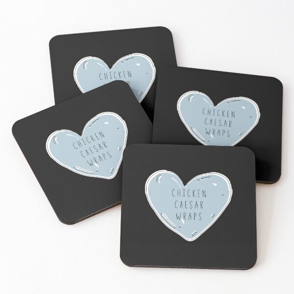 Item preview, Minimal Cute Heart, Funny Junk Food Truck Lover, I love Grilled Chicken Caesar Wraps designed and sold by ZamaCreative.
