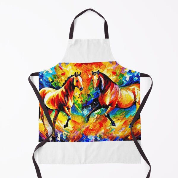 Artikelvorschau, Colorful abstract horses meeting – digital painting on colorful background entworfen und verkauft von NickoPrints.