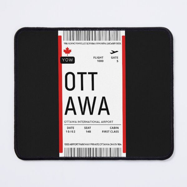 Item preview, Ottawa Flight Ticket Boarding Pass Travel Canada designed and sold by CraftwithNadia.