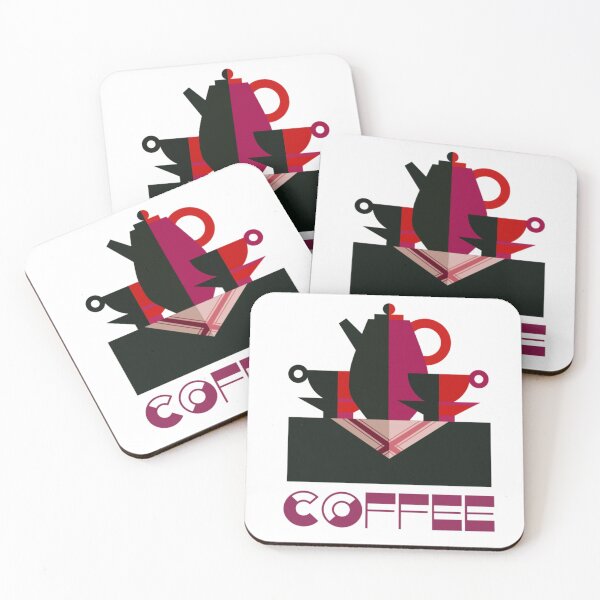 Item preview, Retro coffee print in red designed and sold by LaylaEvans1.