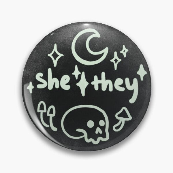 Item preview, she/they pronouns - for the spooky designed and sold by smoari.