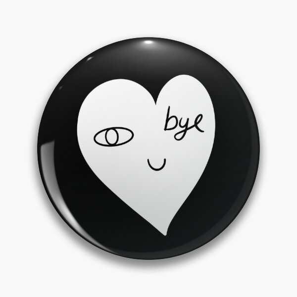 Item preview, Black and white Bye heart sticker designed and sold by SonDesigns.