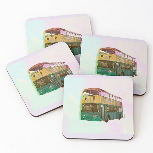 Item preview, Rainbow Effect Vintage Bus from The London Bus Museum No. 3 designed and sold by CrystalsArtPaws.