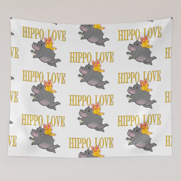 Item preview, Hippo Love Butterfly Effect designed and sold by Hippogal.