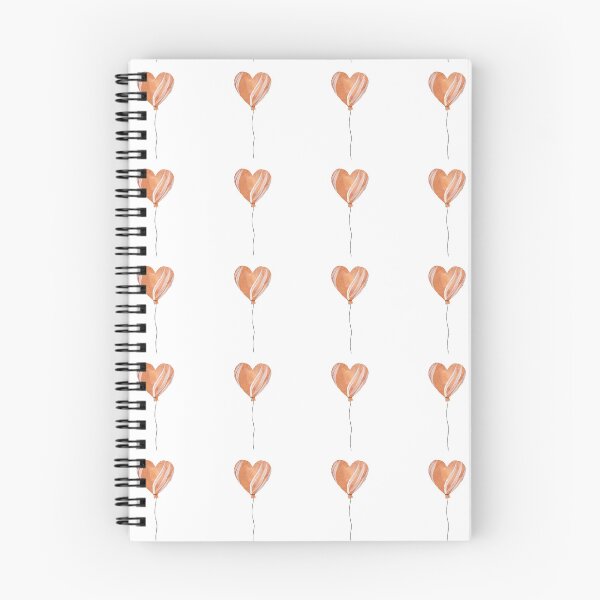 Item preview, A peach love heart balloon seamless pattern designed and sold by Yana Mustafina | Boho Soulful Designs.