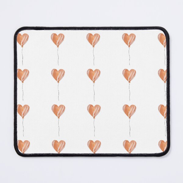 Item preview, A peach love heart balloon seamless pattern designed and sold by Yana Mustafina | Boho Soulful Designs.