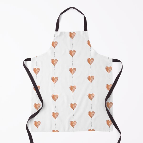 Item preview, A peach love heart balloon seamless pattern designed and sold by Yana Mustafina | Boho Soulful Designs.