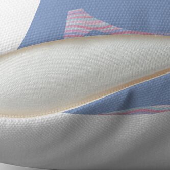 Alternate view of Initial S Rose Quartz And Serenity Pink Blue Wavy Lines Throw Pillow